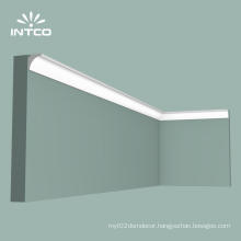 INTCO Waterproof Easy Installation Decorative White Color Floor Accessories Baseboard Laminate Crown Moulding